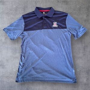 Arizona Wildcats Men's Polo Shirt Blue Two-Tone Short Sleeve M